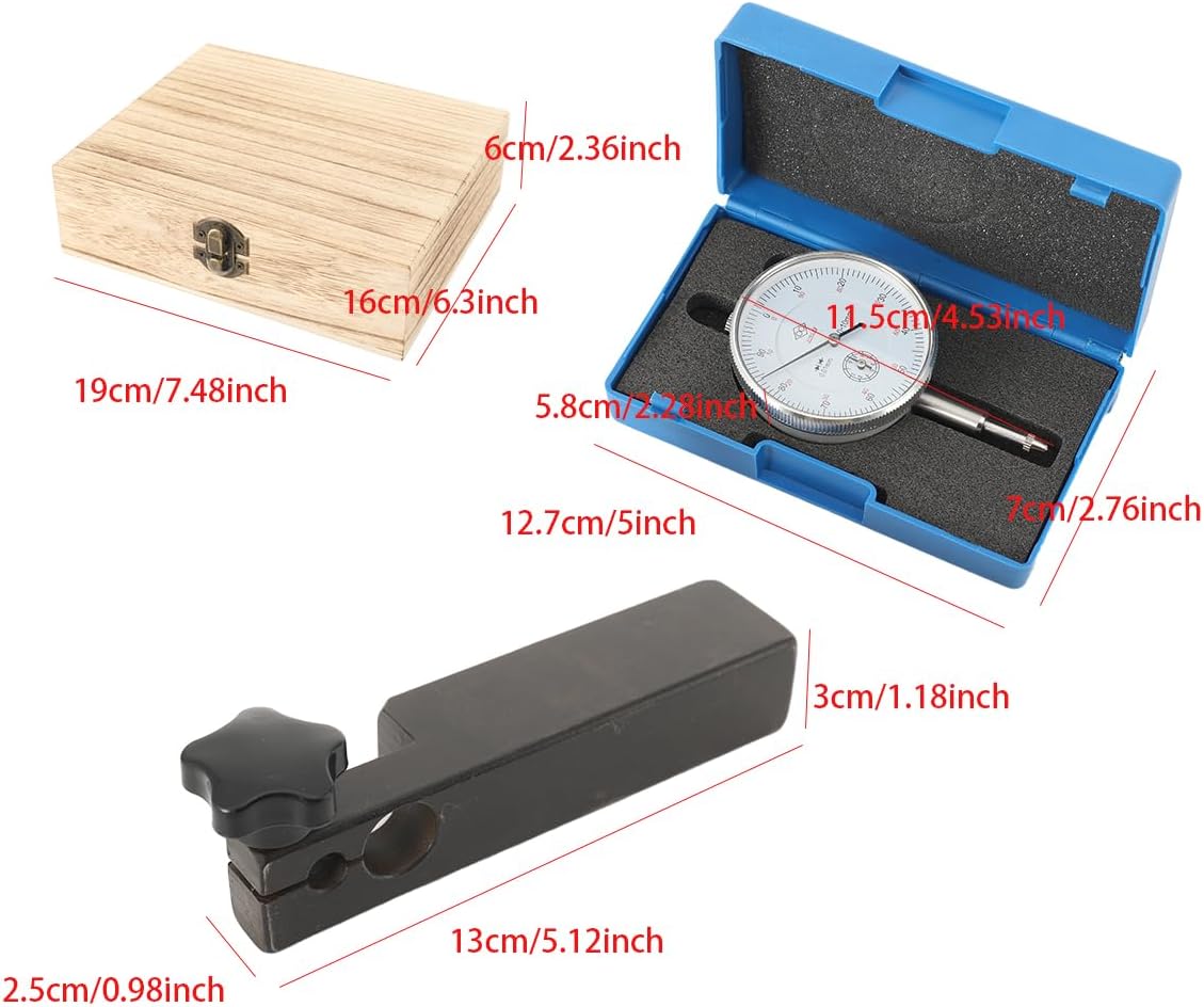 Sleeve Height and Counter Bore Gauge, Cylinder Liner Protrusion Measurement Tool, Dial Indicator for All Diesel Engines, Measuring Range : 0-0.39, Resolution: 0.00039, Reading: 0-100