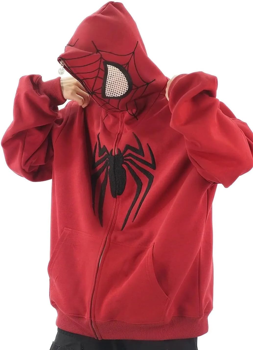 Y2K Hip Hop Spider Hoodie for Women Men Graphic Full Zip up Hoodies Oversized Kawaii Hoodies Spider Jacket - Image 2