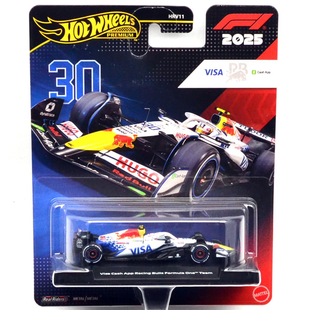 ホットウィール フォーミュラ1 レーシングトラックセット　ラストワン　C賞　F賞 Amazon | HOT WHEELS PREMIUM FORMULA 1 - VISA CASH APP RACING BULLS