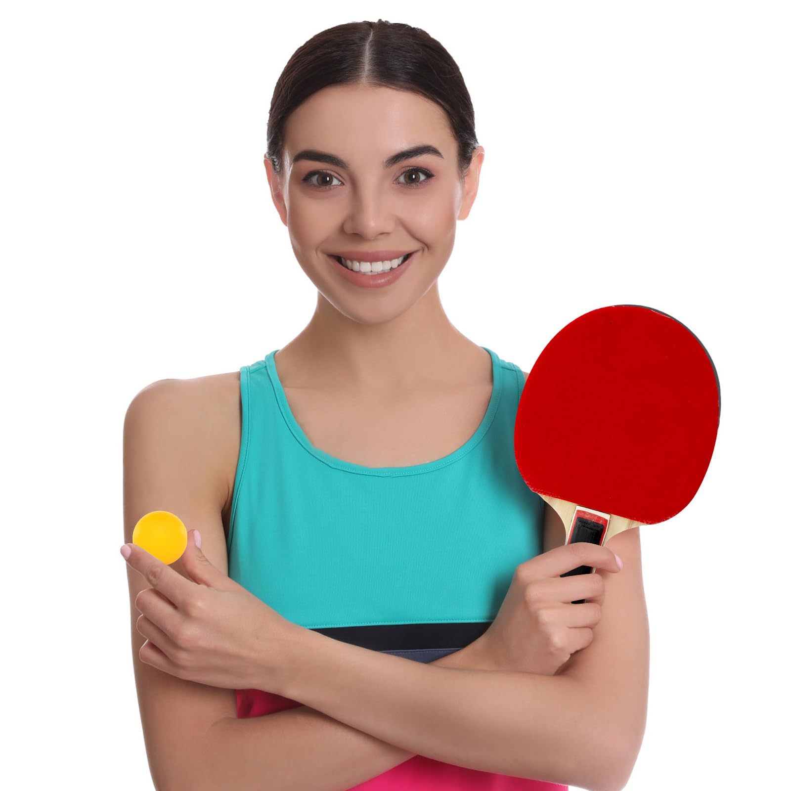 TNSLAND Sets de Ping Pong 2 Palas Ping Pong 3 Pelotas Ping Pong 1 Organizador, Entrenamiento o Kit de Raqueta Recreativa, Raquetas Ping Pong Juegos Profesionales y Recreativos, Exterior, Interior
