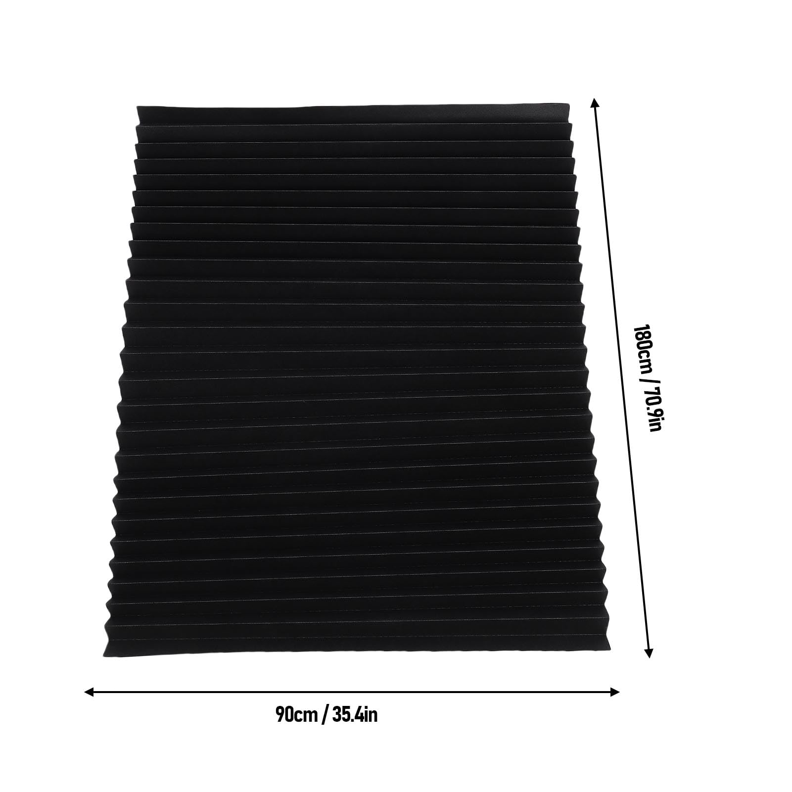 CHICIRIS Stores de Fenêtre pour Camping-Car, Tissu Non tissé Occultant, Adhésif sans Perçage, 90 X 180 Cm, avec Ruban de Fixation pour Caravane (Black)