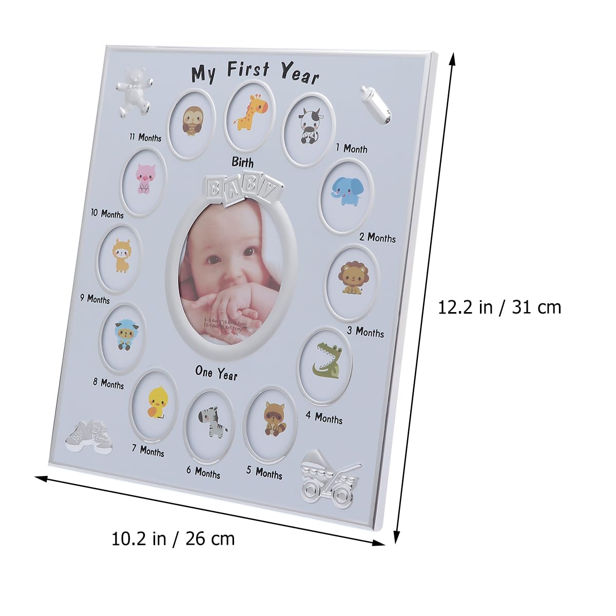 Hongpar Baby Foto Display - Holz Board Für Erste 12 Monate Meilensteine