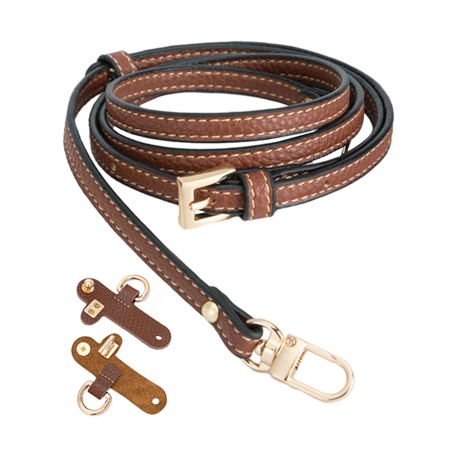 HEAVENGLOW Purse Strap Classic PU Leather Bag Strap for Small Bag Cross Body Bag Clutch Brown Golden Buckle|Handbag Accessories-image-38