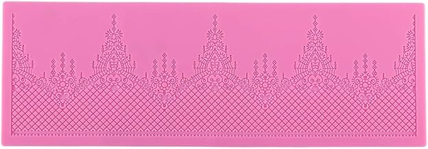 Tapete de renda de impressão de fondant de silicone para bolo comestível de açúcar, molde de renda de silicone grande, moldes de padrão de flor, ferramentas de artesanato de açúcar em relevo para deco