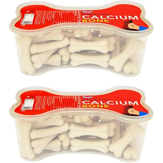 Drools Absolute Dog Supplement Treat Calcium Bone Jar - 40 Pieces (600G Pack), For All Life Stages