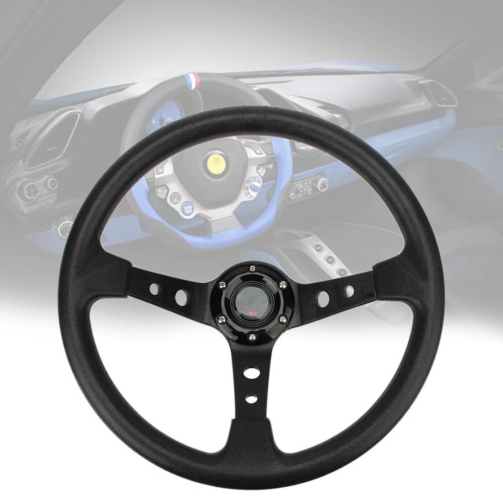 Volante da Corsa Universale,Volante Sportivo Volante da corsa for auto 14 pollici sportivo alla deriva