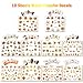 TailaiMei Thanksgiving Nail Decals Stickers 20 Sheets 600 Pcs Self-adhesive Tip and Water Transfer Set - DIY Nail Art Waterslide Include Turkey/Autumn/ Maple/Fall Leaves/Pumpkin