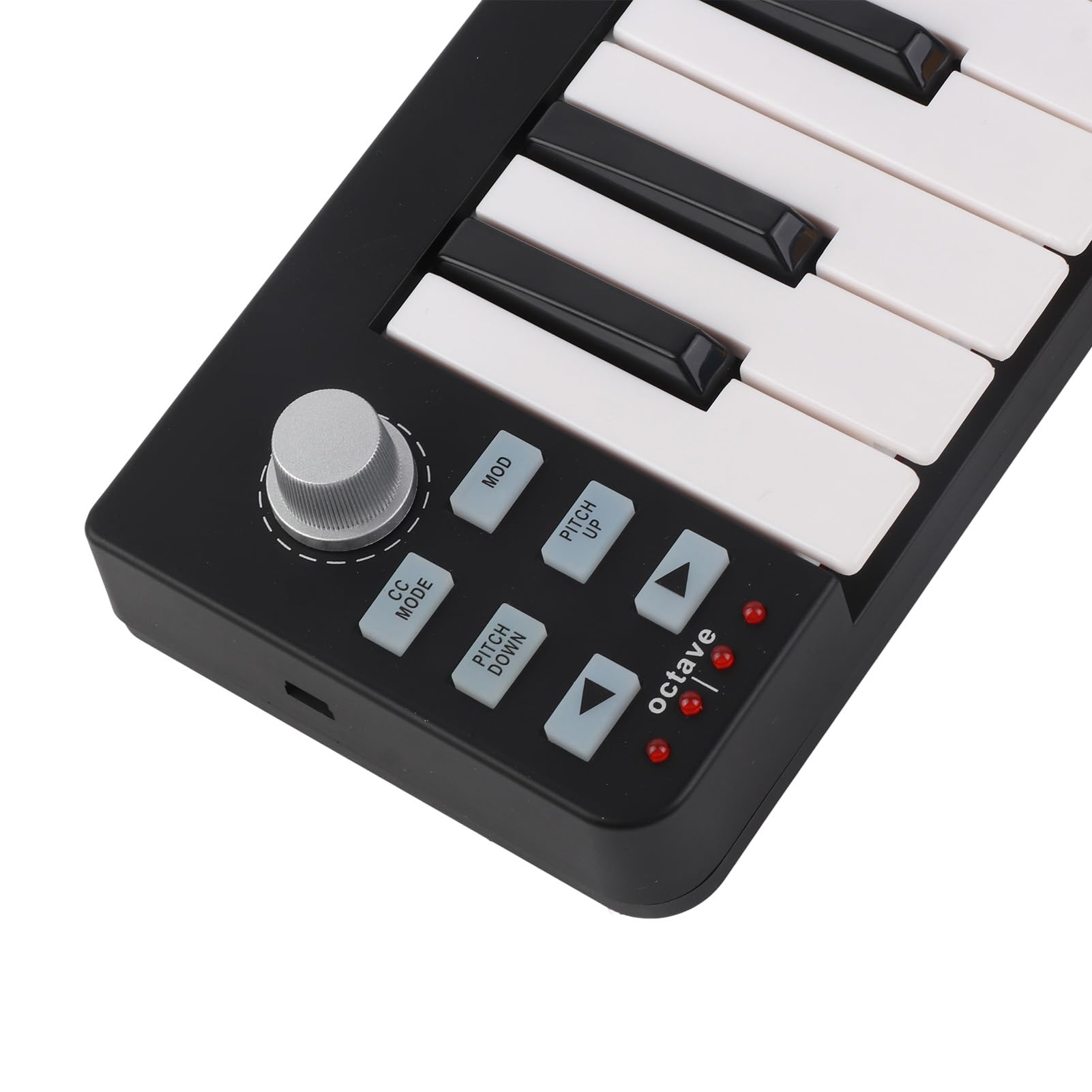 Controlador de Teclado MIDI Controlador USB Compacto de 25 Teclas para Win 11 10 8 7 Vista OS X Producción Musical Negro