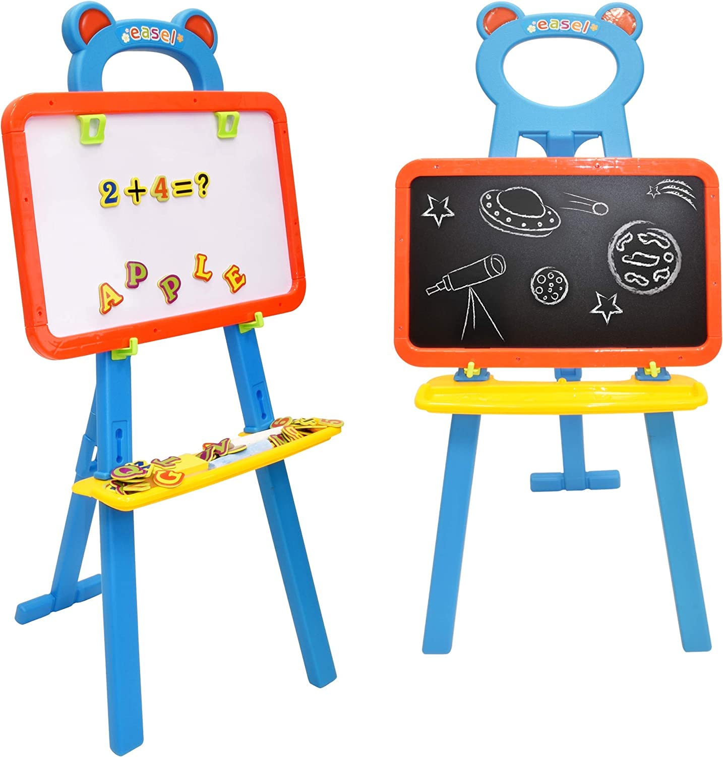 Buy Toyshine Deluxe Standing Easel Board for Kids, 3 in 1 Dry Erase