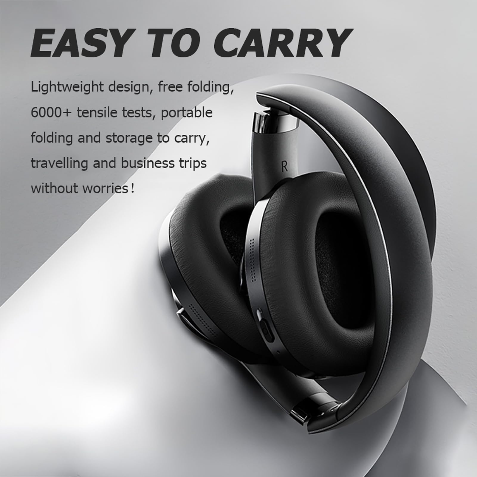 Cuffie ibride con cancellazione attiva del rumore Bluetooth ANC, senza fili, con cancellazione del rumore, cuffie over-ear per allenamento, palestra, cancellazione del suono, cuffie insonorizzate per
