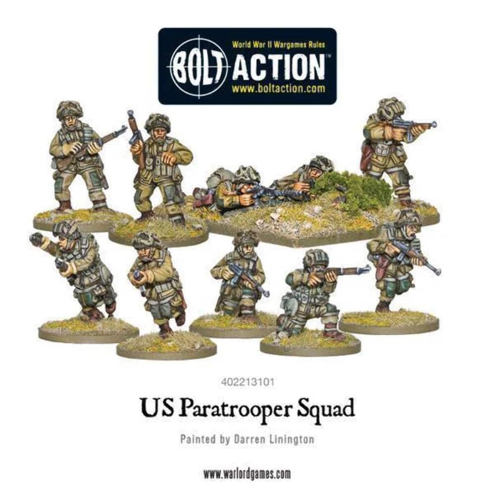 Us Paratroopers Squad, 28mm Bolt Action Wargaming Miniatures