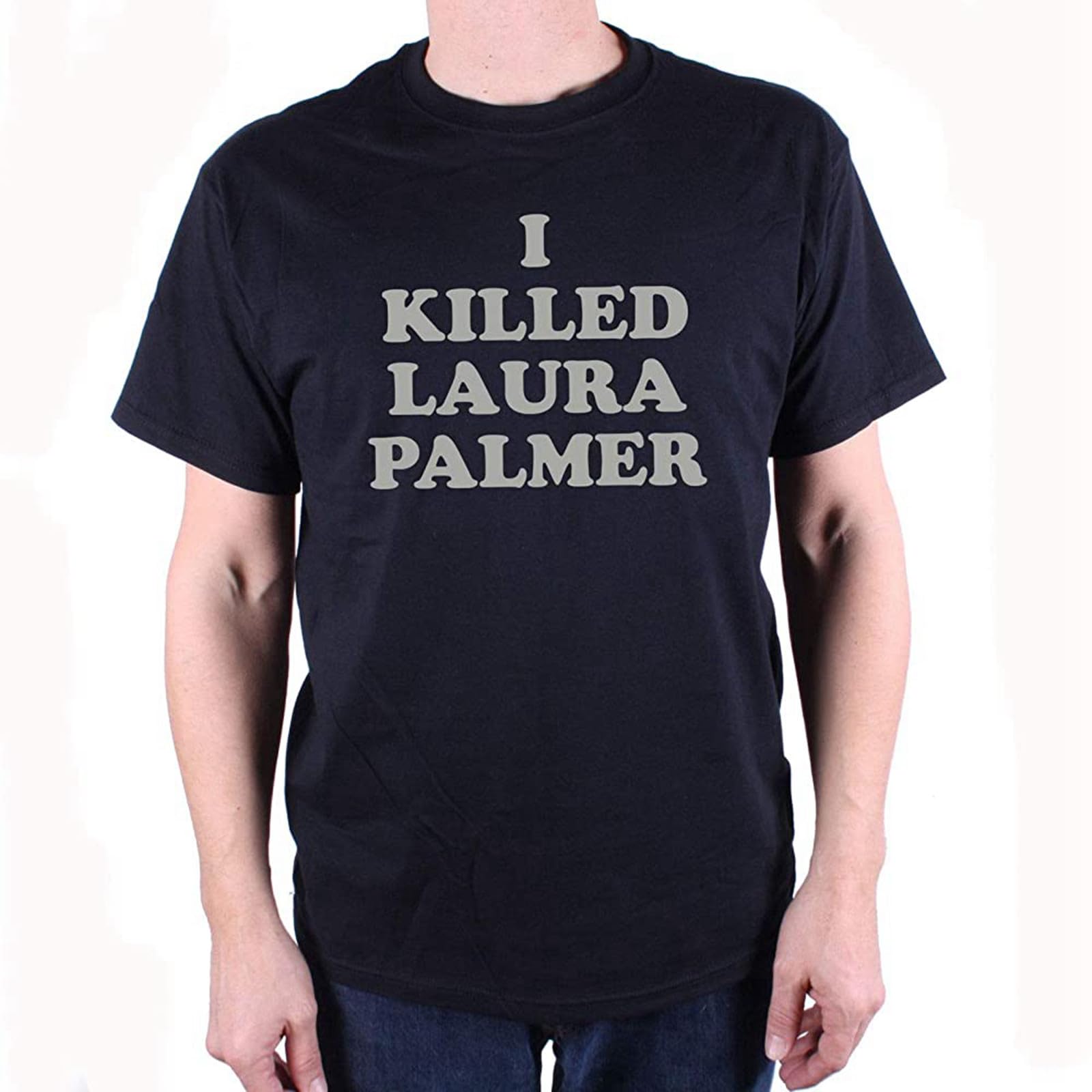 for Fans of Twin Peaks T Shirt I Killed Laura Palmer 80'S T Shirt Fancy Dress Tee L Black
