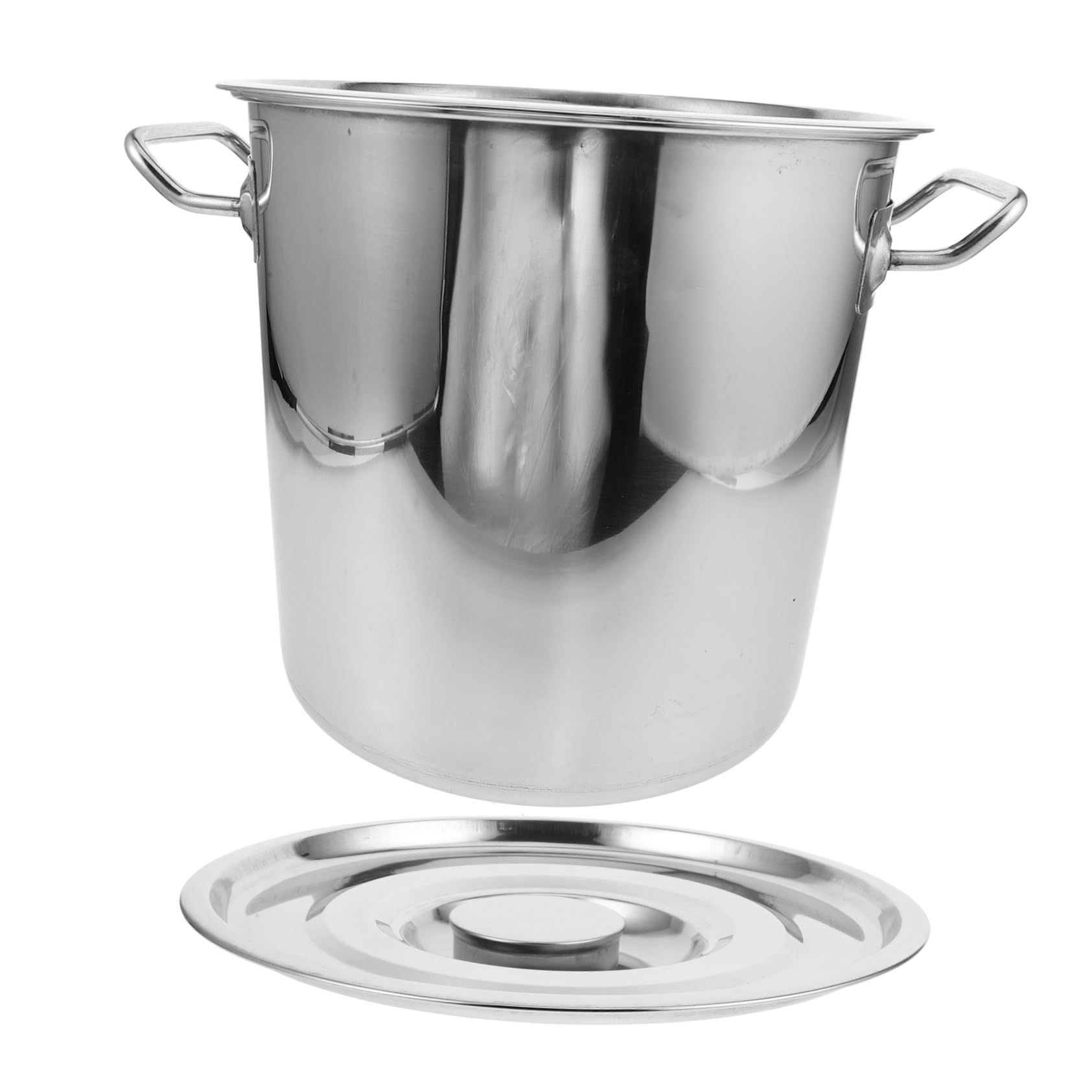 Marmite en acier inoxydable 201 faitout 25 cm couvercle double poignée soupe homard