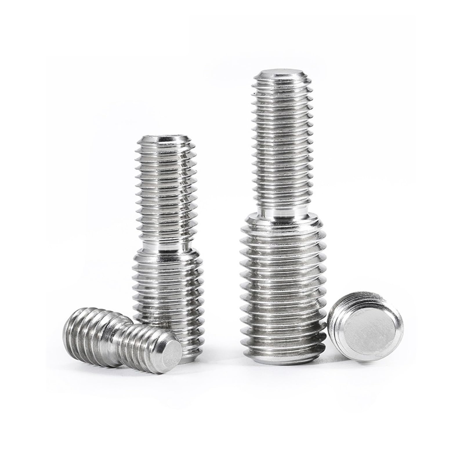 adaptador roscado, Tornillo convertidor de perno sin cabeza doble extremo acero(M10x25mm to M20x25mm)