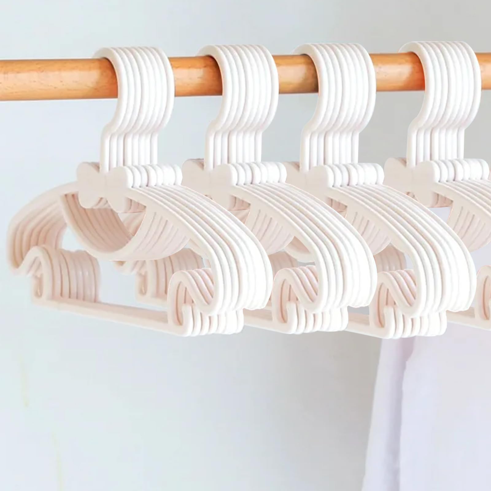 Magrimaxio 40 Pezzi Grucce Appendiabiti Bianco Antiscivolo 29.7cm per Bambini Neonato