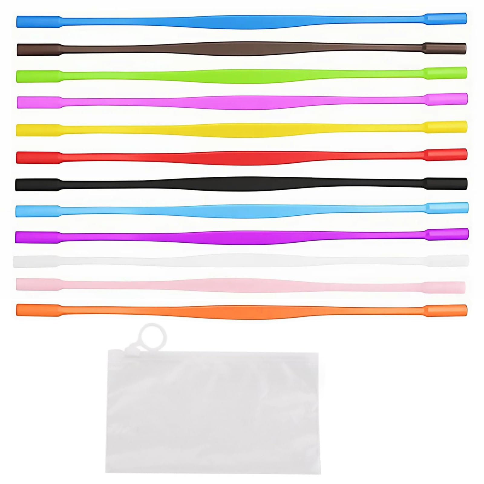 DHWEKU Gafas elásticas para niños y Adultos, 12 Cordones para Gafas para niños, Hombres, Mujeres utilizadas para Gafas de Lectura y Gafas, Deportes de natación, Gafas de Sol (Multicolor)