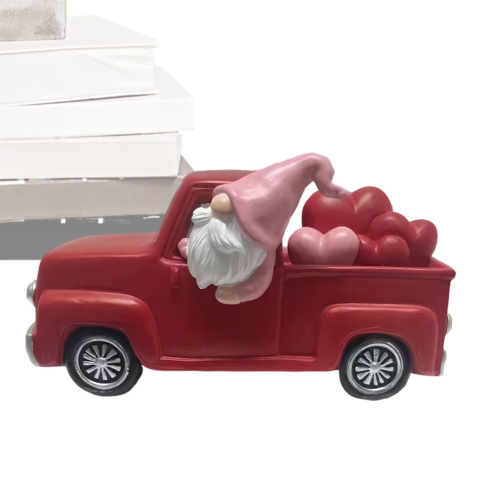 Décorations de la Saint-Valentin : camion de Noël romantique pour table