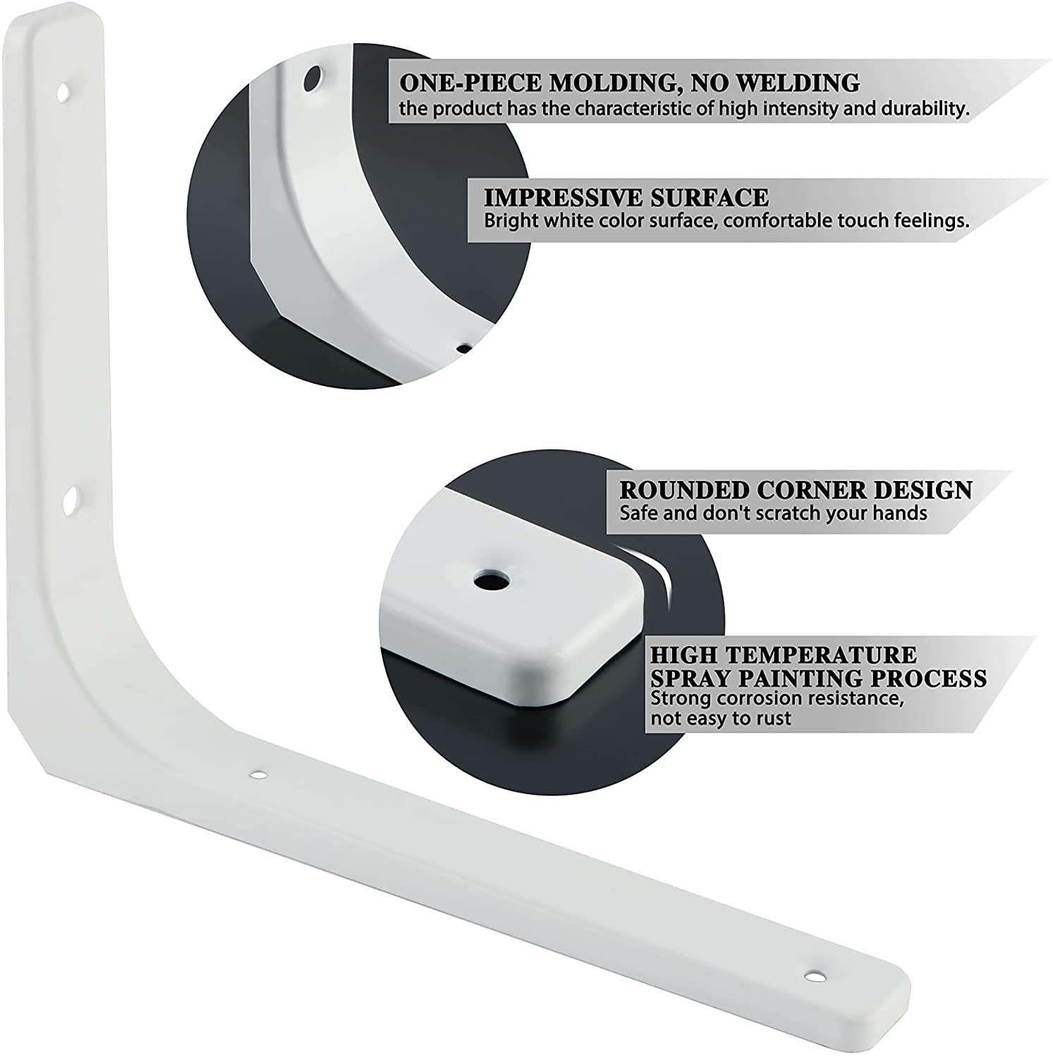 Staffa Per Mensola Da Parete, Staffa In Metallo Nero Opaco, Staffa Per Carichi Pesanti, 100 Mm100 Mm, 4 Pezzi | Leroy Merlin - Foto 10