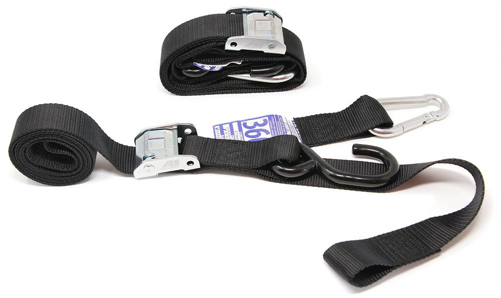 KustomMX Hardware 38mm Snap Hook Heavy Duty Tiedown, Ideal for Motorcycle, ATV, Trailers (2-Pack)