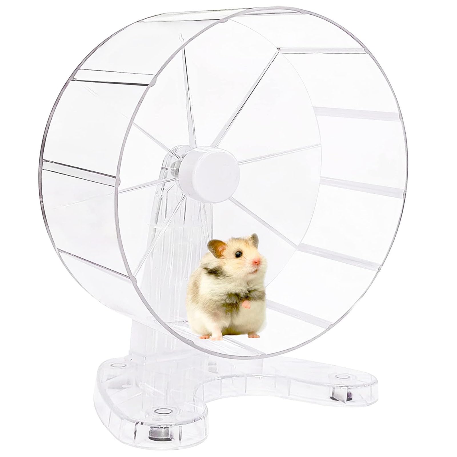 8.5" Silent Hamster Wheel for Syrian Hamster Exercise Wheel & Quiet Hamster Running Spinner Wheel with Stable Stand for Syrian Hamsters, Gerbils, Mice, Dwarf Hamster and More Small Animal, Transparent (B0BY7SBH9K) Amazon Price History, Amazon Price Tracker