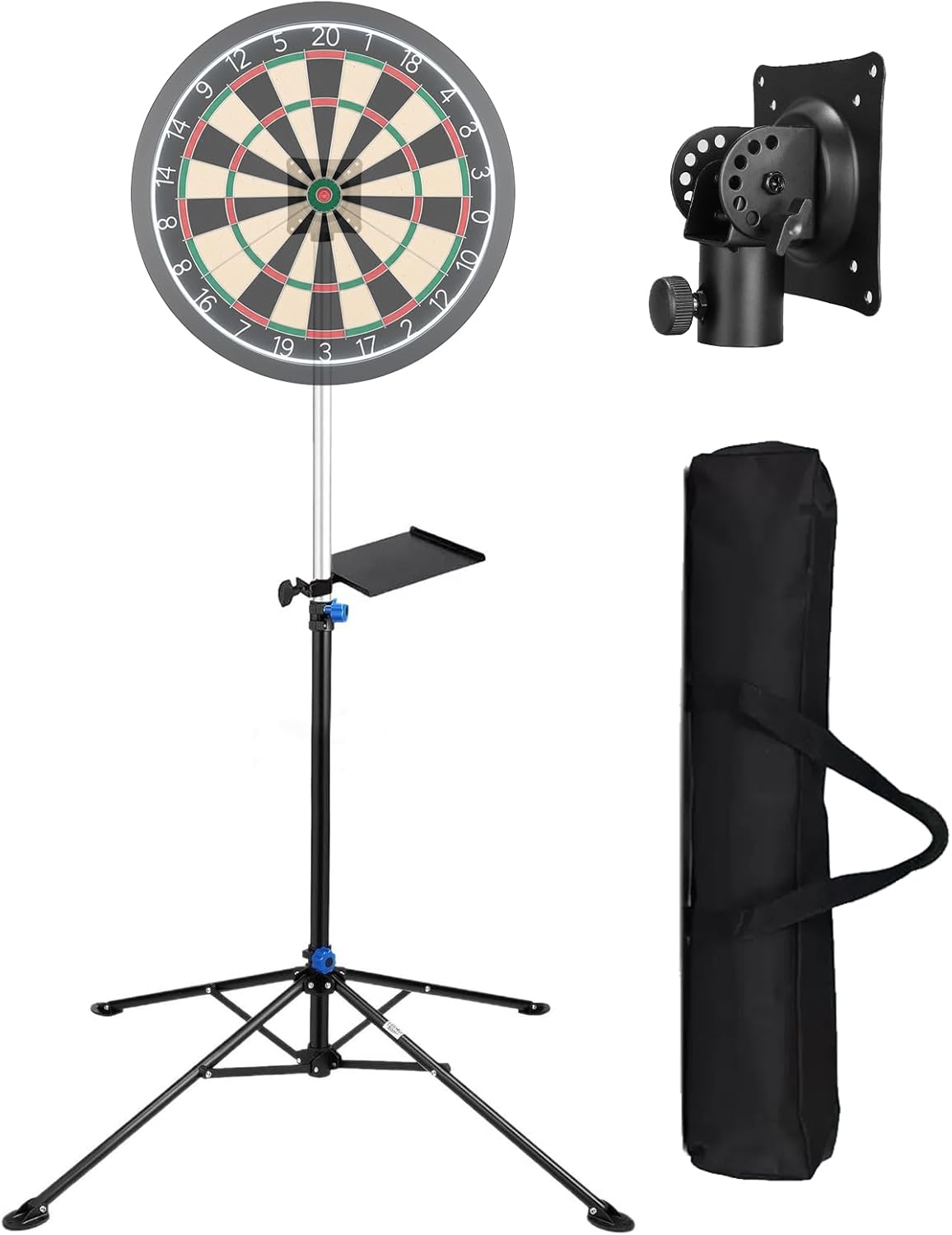 Portable Dart Board Stand, Professional Dartboard Stand with Four Legs, Adjustable Height Darts Tripod for Indoor or Outdoor, Heavy Duty Outside Dart Stands Accessories