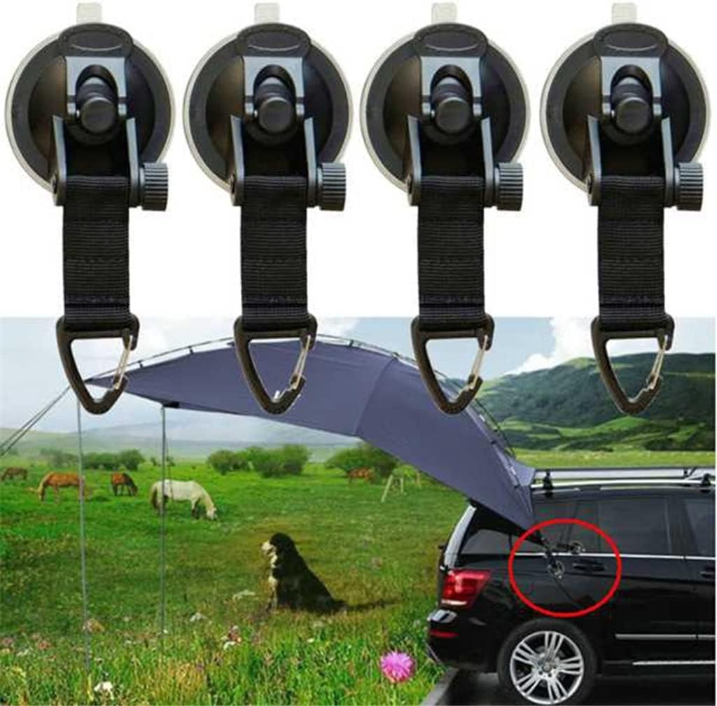 8Pcs Suction Cup Anchor Securing Hook Tie Down,Camping Tarp As Car Side Awning, Pool Tarps Tents Securing Hook