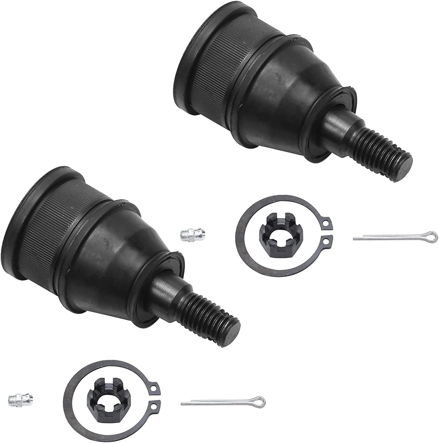 Detroit Axle - Front Tie Rods Ball Joints Kit for 2003-2008 Honda Pilot, 2001-2006 MDX, 2 Lower Ball Joints, 4 Inner & Outer Tie Rods, 2 Boots, 8pc Suspension Kit Replacement