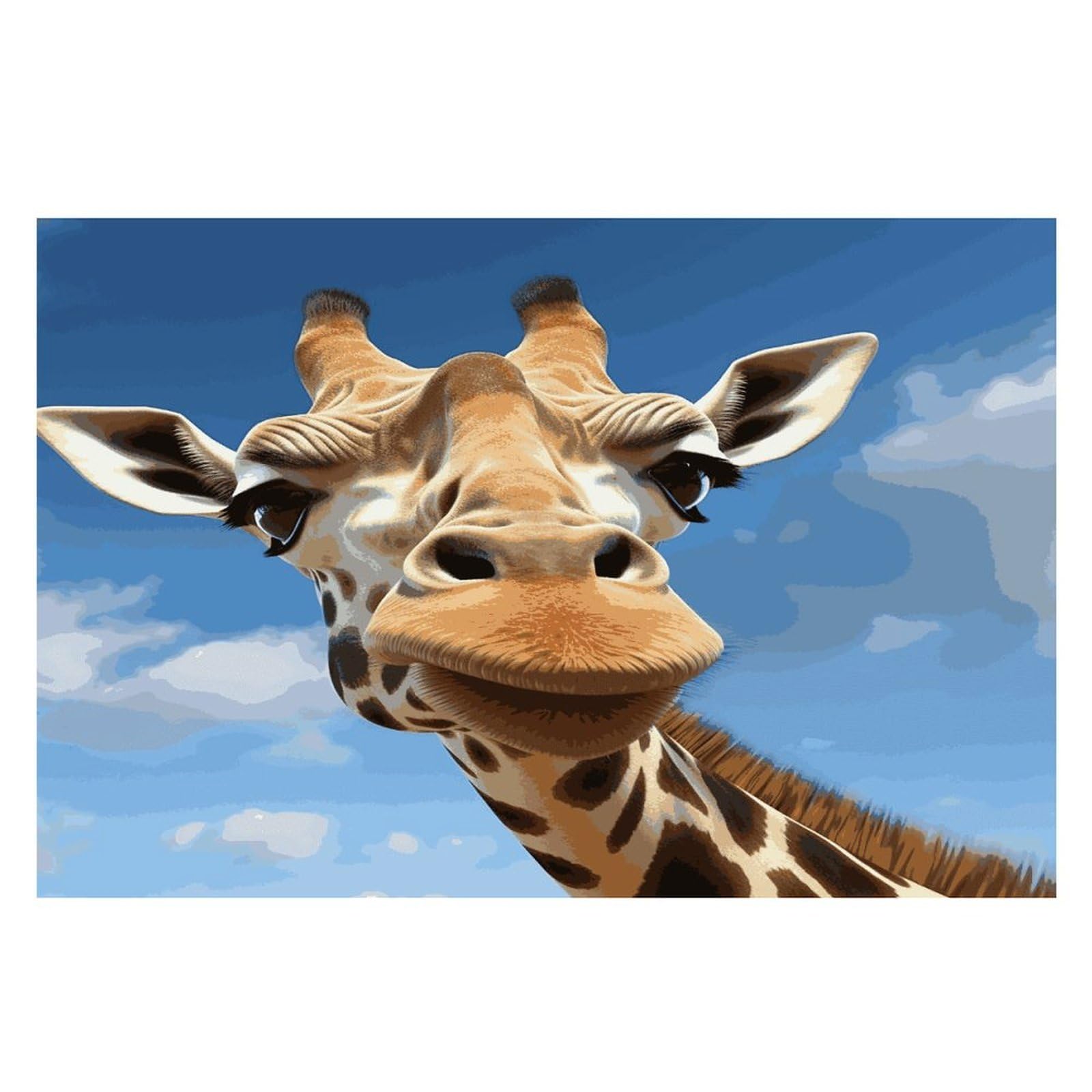 Funny Giraffe Placemats Heat-Resistant Washable Place Mats Anti Slip Dining Table Place Mats Wipeable Dining Table Mats Kitchen Decoration Placemats 17.7’’×11.8’’