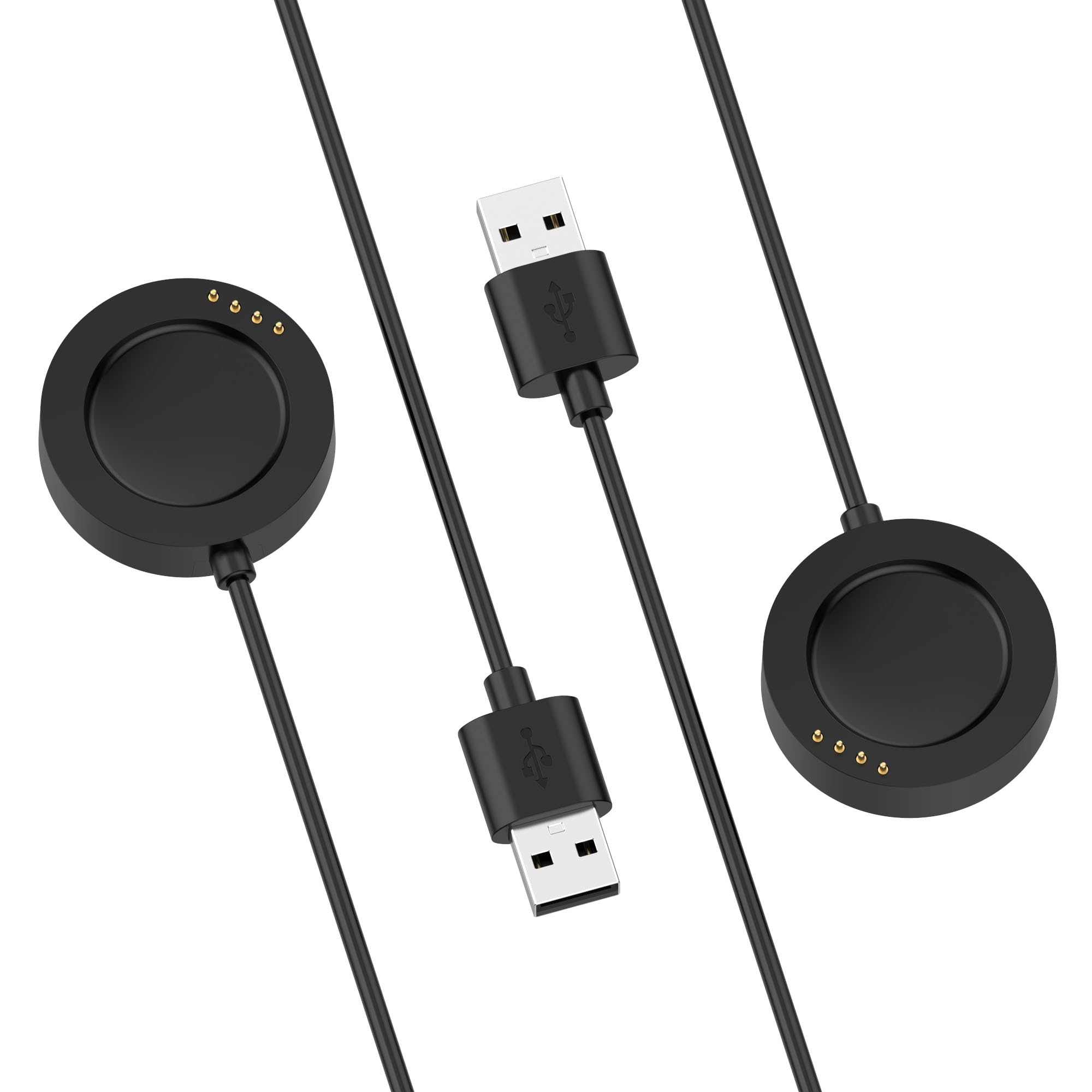 FitTurn Charger Compatible with Xiaomi Watch S4 Sport Charger, 3.3ft USB Charging Cable Replacement Charger Stand for Xiaomi Watch S4 Sport Accessories (Black+Black)