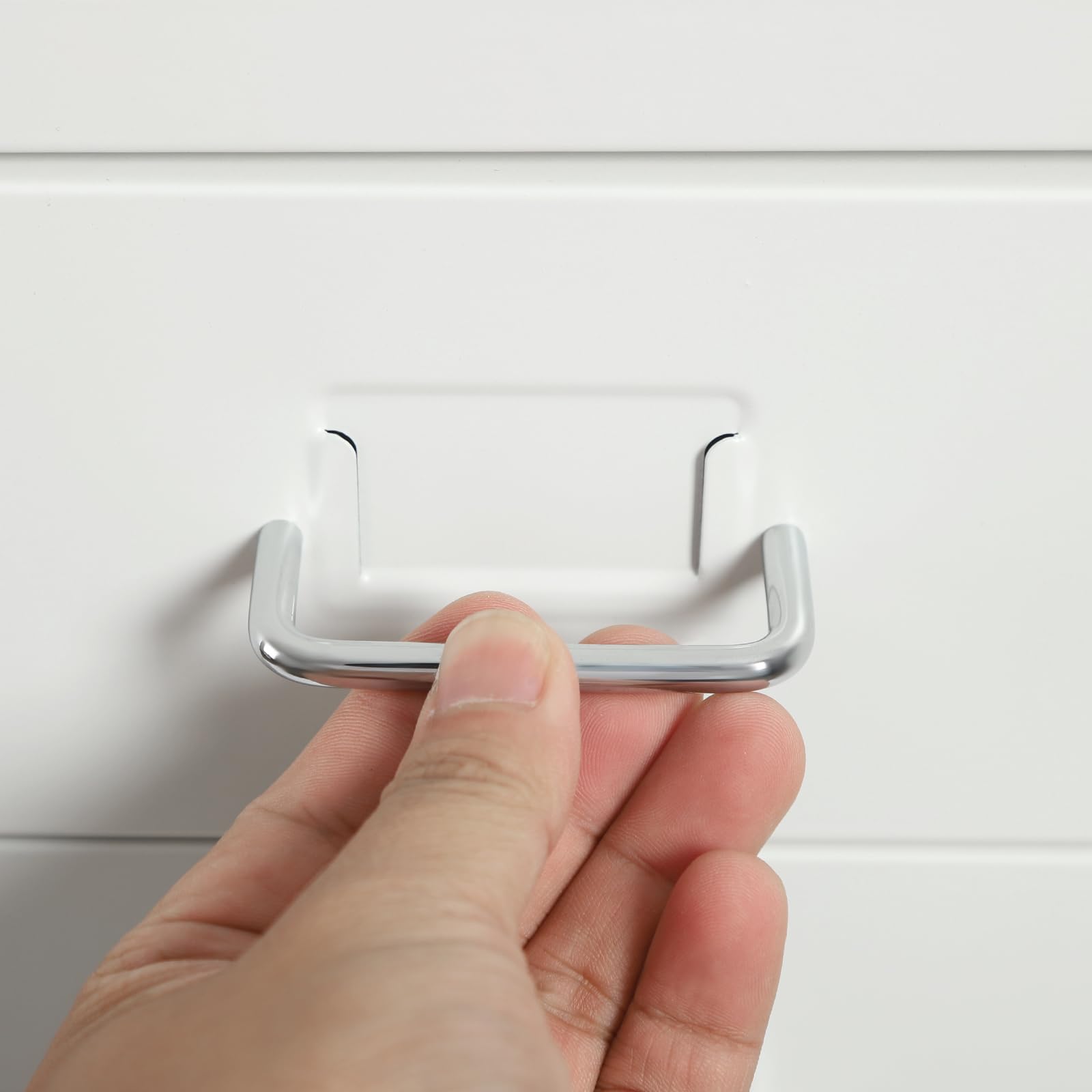 Cassettiera in metallo bianco con 6 cassetti, serratura e ruote | Cassettiera da ufficio con rotelle, mobile salvaspazio, mobile per uso commerciale e domestico