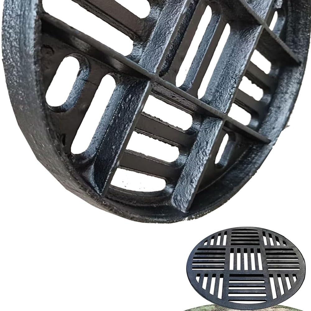 Durable 12in 16in 24in 26in Round Cast Iron Drain Grate Cover for Outdoor Drainage Systems(35x3cm)