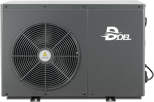 DOEL 20000 BTU Swimming Pool Heat Pump for 3500 Gallons Above-Ground/In-ground Pools, 5.56 kW Electric Pool Heater with Titanium Heat Exchanger, 110V 60Hz