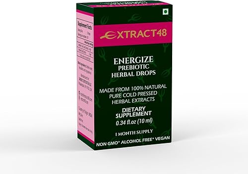 EXTRACT48 Energizar impulso natural de energía, funcionamiento diario mejorado, elevación del estado de ánimo