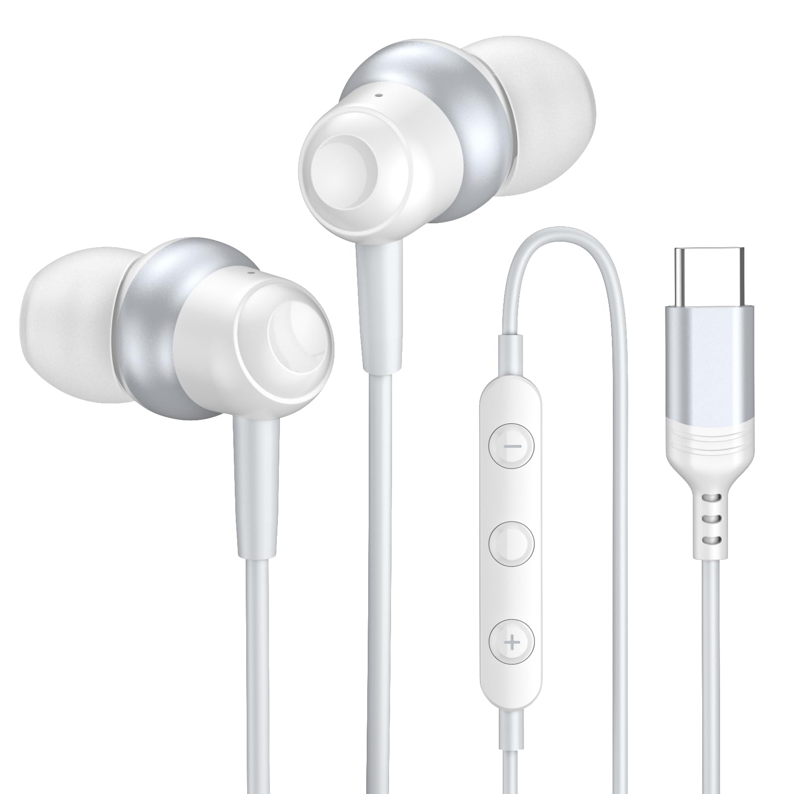 usb c earphones con microfono per samsung e iphone