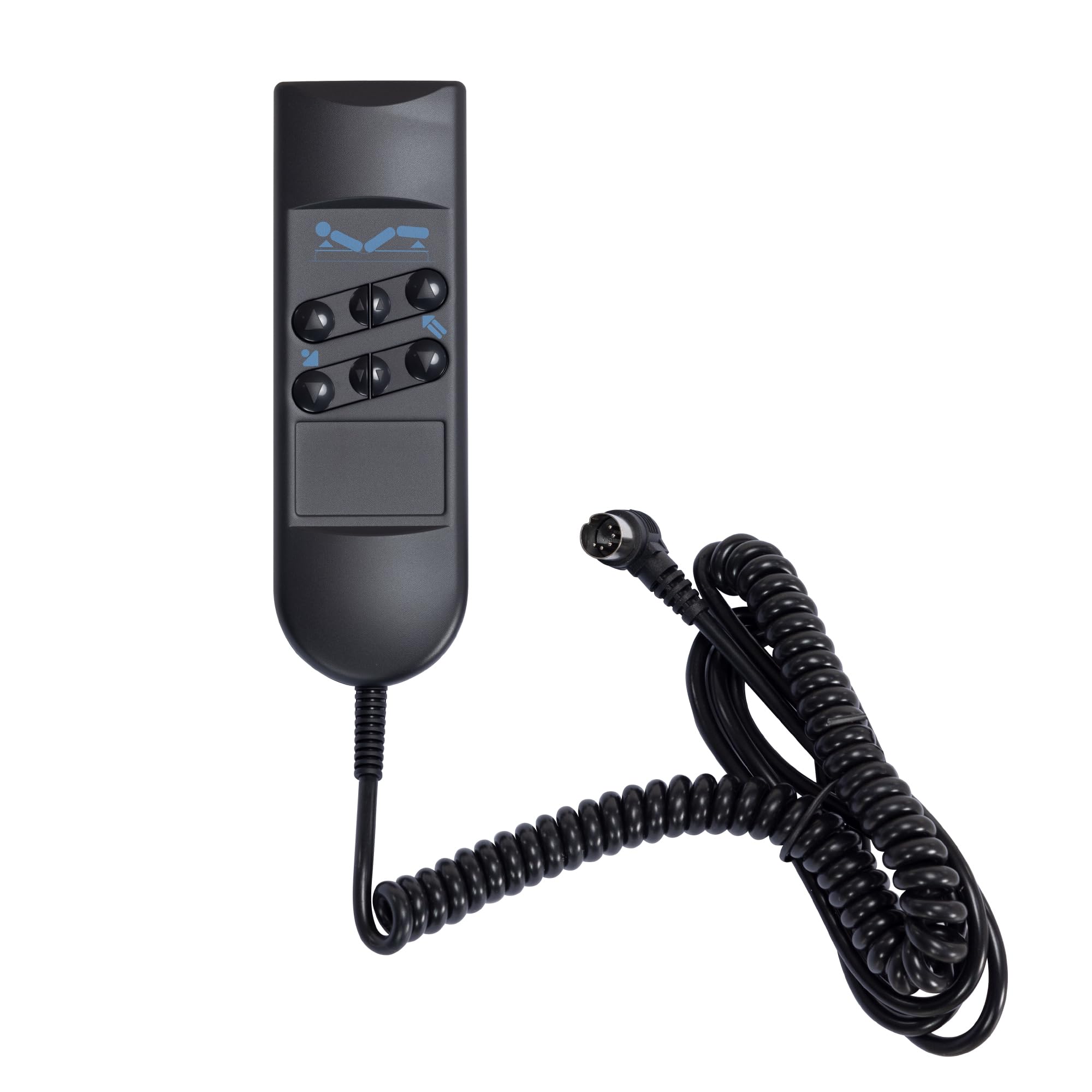 Fromann Télécommande de rechange pour fauteuil inclinable avec 6 boutons 5 broches pour lit d'hôpital réglable avec moteur Okin Okimat II