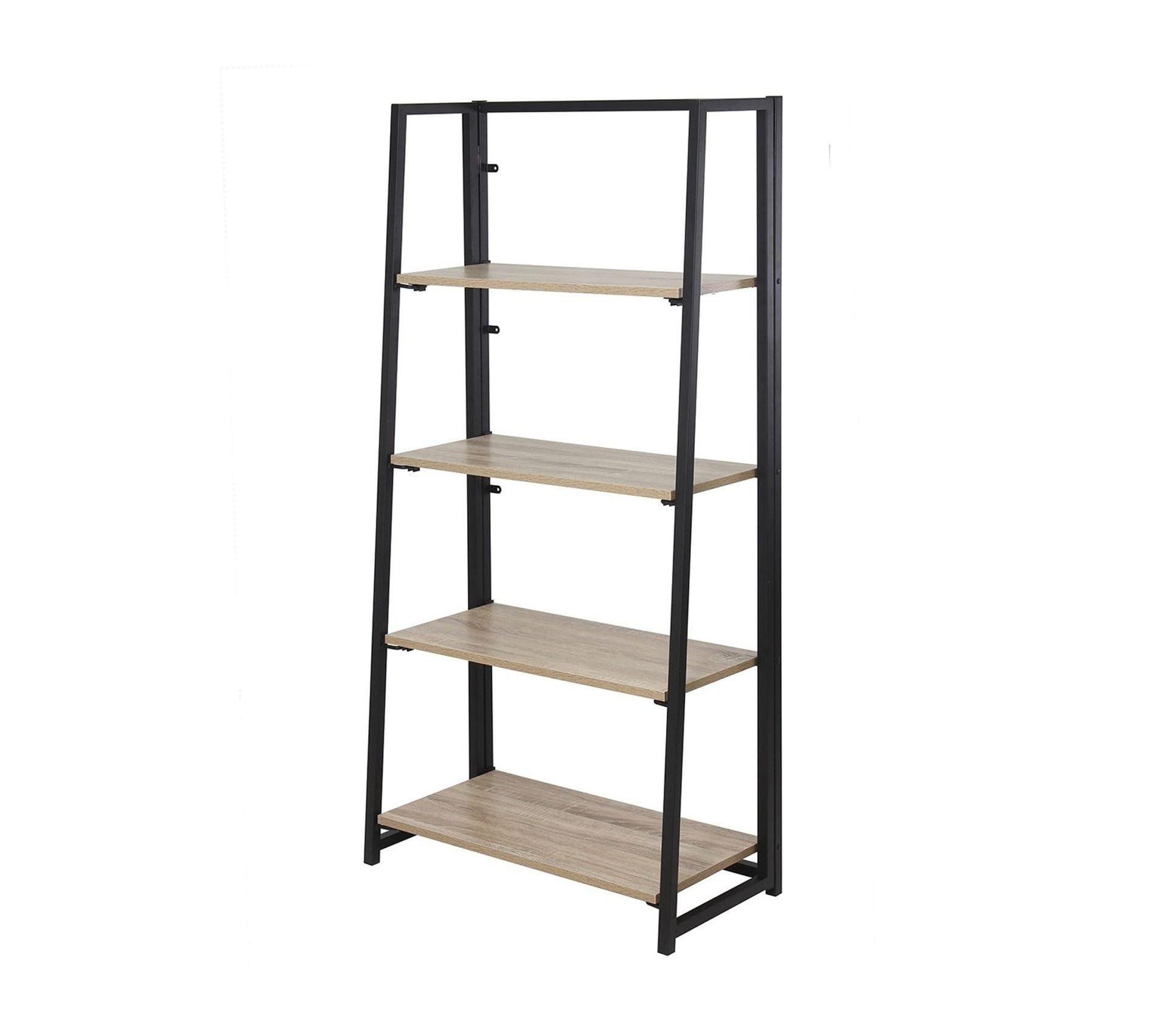 Étagère pliable 4 étages meuble de rangement métal 64x33x128cm