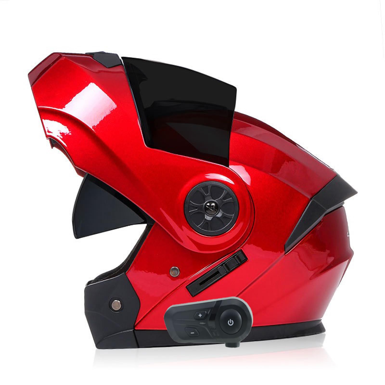 ZHTBATE Bluetooth Motorcycle Full Face Helmet ECE Approved Motorbike ModularRacing Crash Helmet,Motorbike Helmet for Men and Women with Dual Visor Helmet