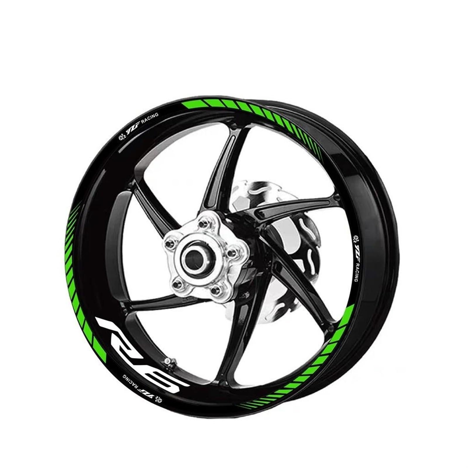 Motorcycle Racing Equipment Accessories Wheel Tire Rim Decoration Adhesive Reflective Decal Sticker for Yamaha YZF R6 Decorative(Color5)