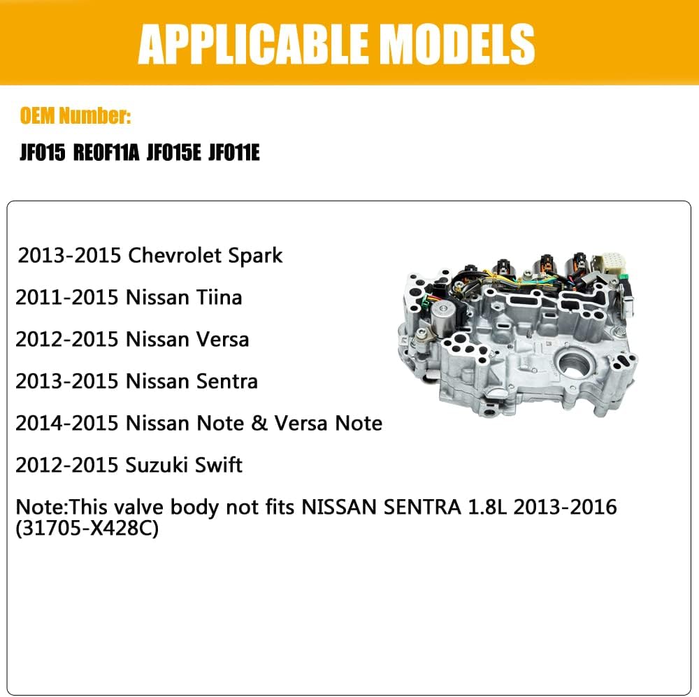 JF015 RE0F11A Refurbished CVT Valve Body Compatibile with Sentra Tiida JF015E