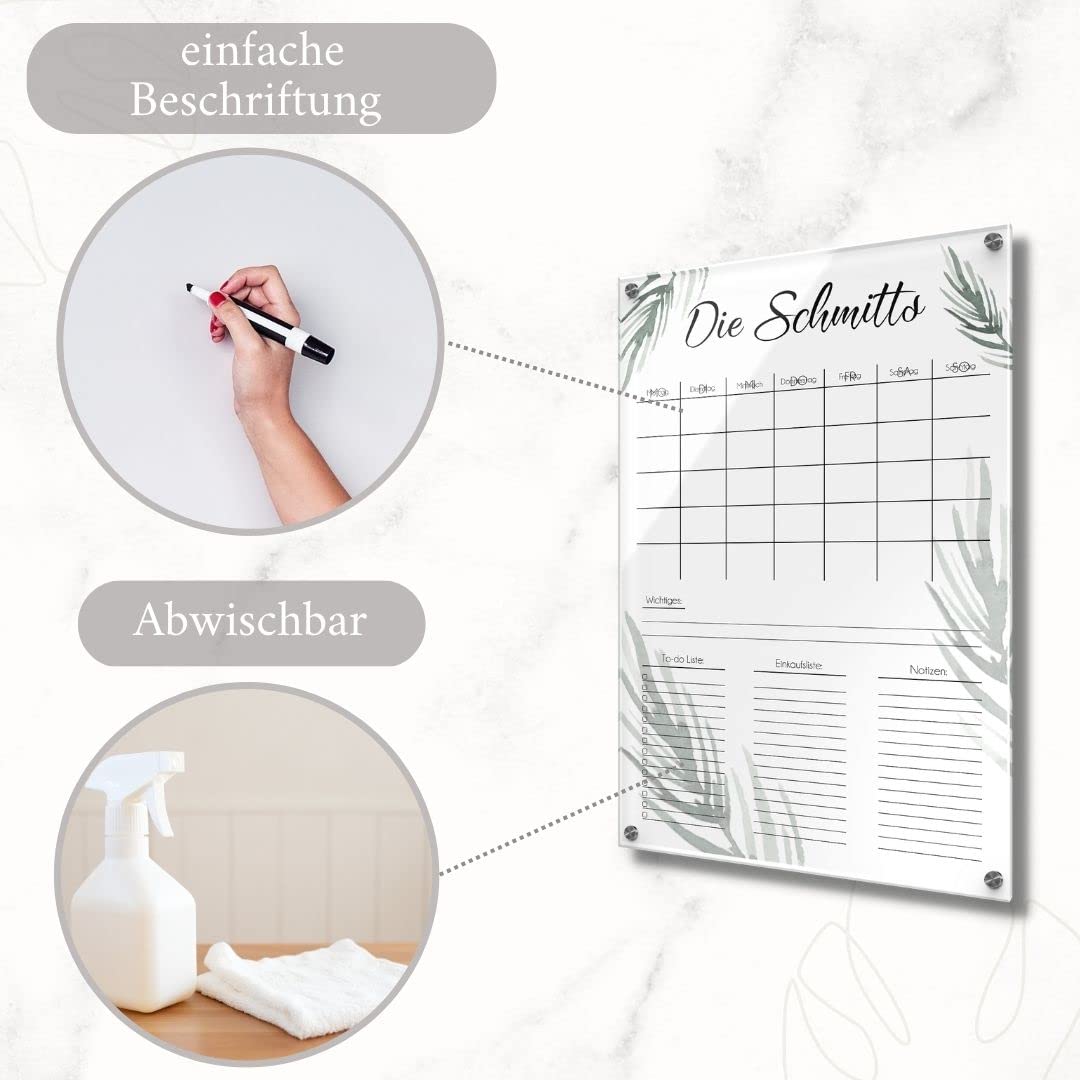 Personalisierter Kalender zum eintragen von wichtigen Terminen - bunt bedruckt - ideal für Familien - zum aufhängen in der Küche, dem Wohnzimmer etc. - ca. 40x60 cm