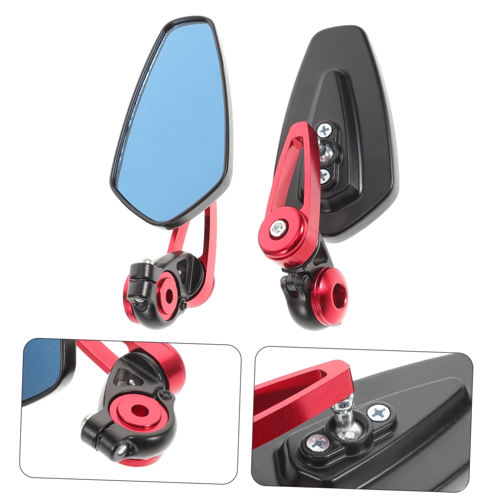 Specchietti Retrovisori Moto Lega di Alluminio Blu | Manubrio 22mm, per Scooter e Motociclette, Angolo Regolabile Design Moderno