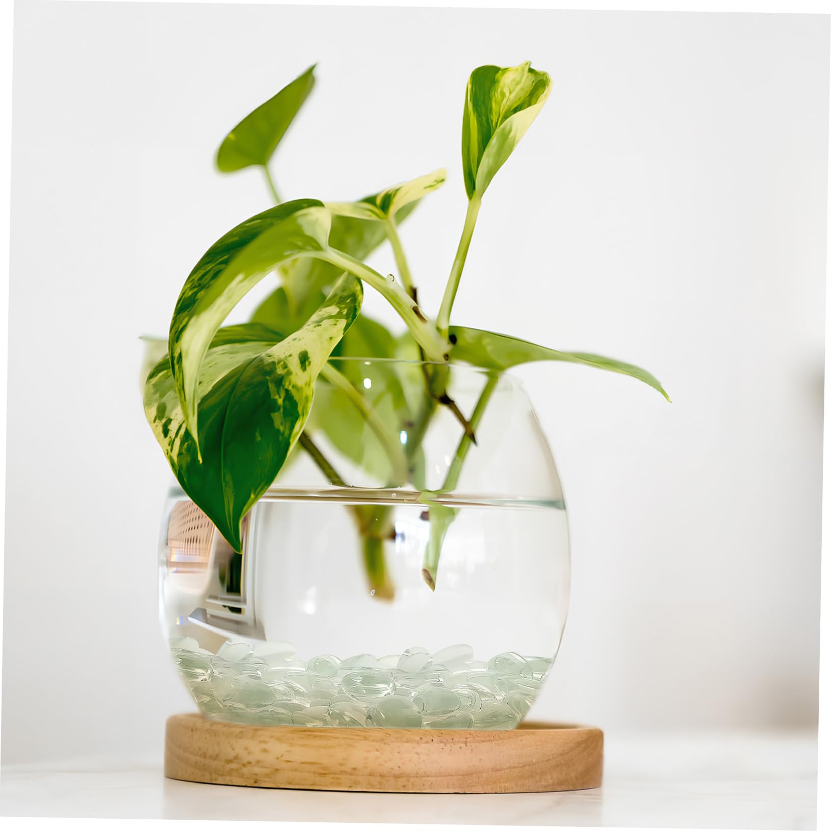 TOYANDONA 400pièces Marbres Verre Plat Transparent Perles Décoratives pour Vases Aquariums Et Artisanat pour Centre De Table Et Décorations De Poissons