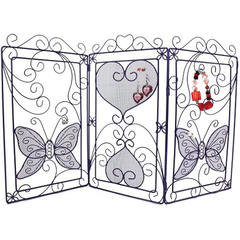 Extra Large Storage Cute Butterfly Holder Jewelry Bracelet Earring Necklace Ring Organizer (Purple) Cover