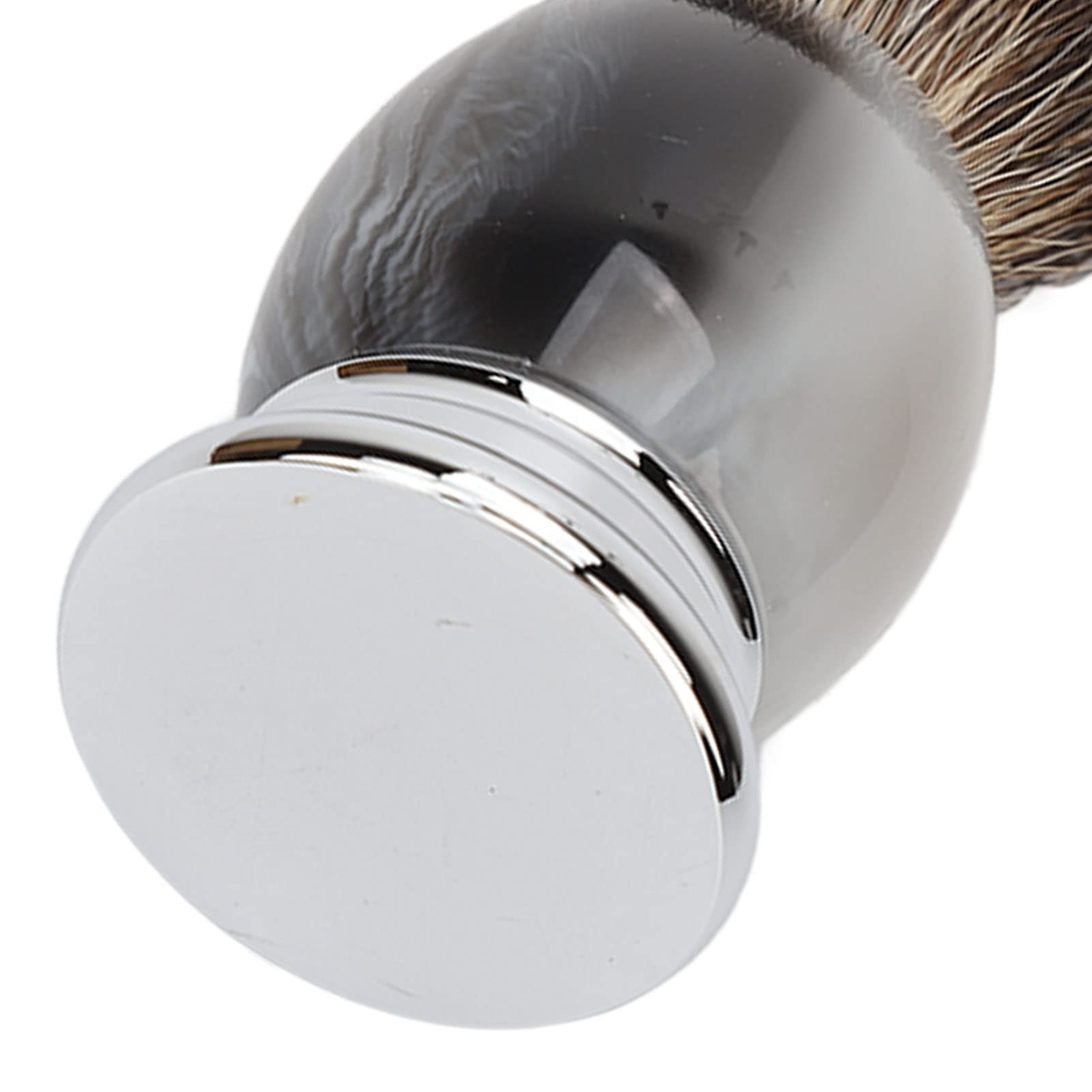 Pennello barba sintetico per uomo Strumento per la cura della barba con manico in lega di alluminio premium per uso domestico in salone viaggio