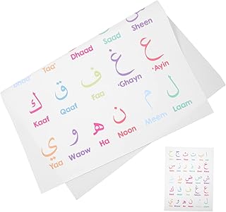 NUOBESTY Arabic Alphabet Poster Alphabet of Numbers Hanger Alphabet Poster Arabic Alphabet Wall Poster Arabic Letter Early Learning Posters Educational Wall Chart Cotton Linen Cute Map