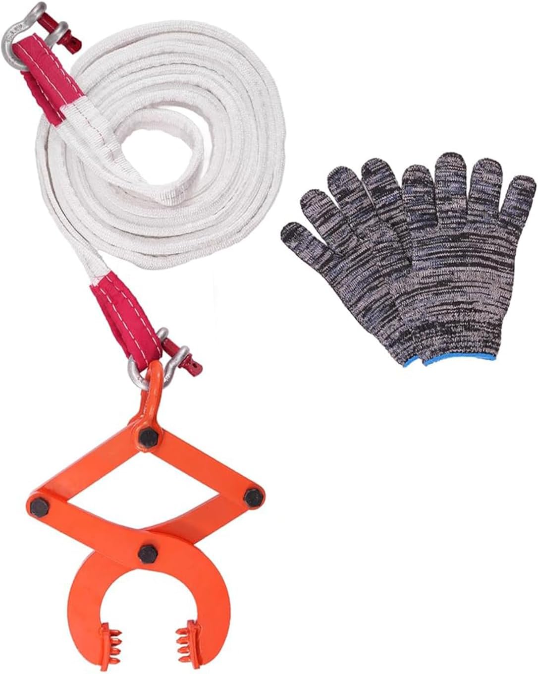 Heavy Duty Pallet Puller Clamp 1T/2205 lbs Capacity, Stainless Steel Scissor Grip Pallet Grabber Tool with Tooth Design, Wide Jaw Opening, Industrial Pallet Moving Tool for Warehouse, Truck, Farm