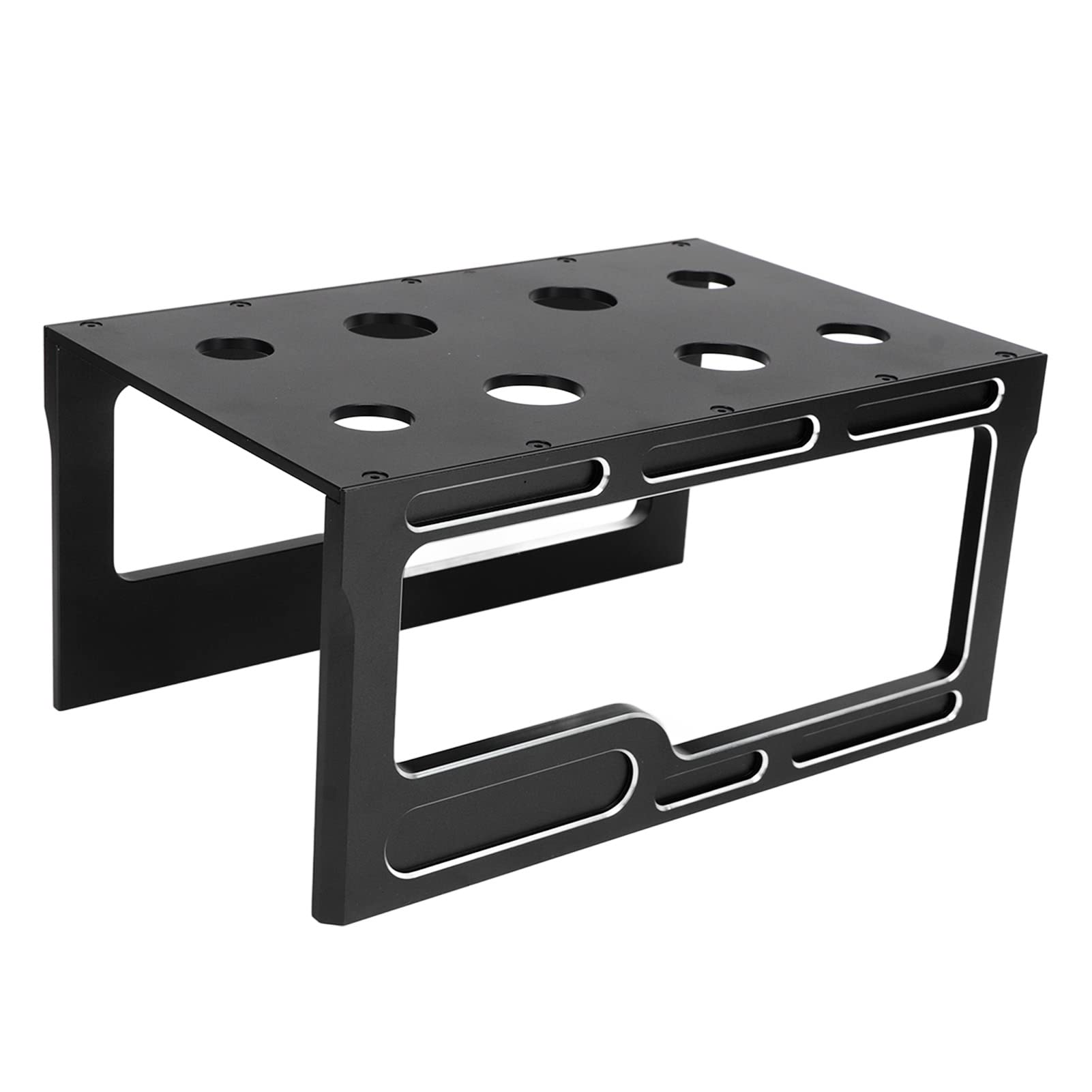 Estación de reparación para Coches RC, Soporte de Trabajo inalámbrico para Coches RC con Plataforma de Montaje de aleación de Aluminio, Soporte de exhibición Estable para Modelos (Negra)