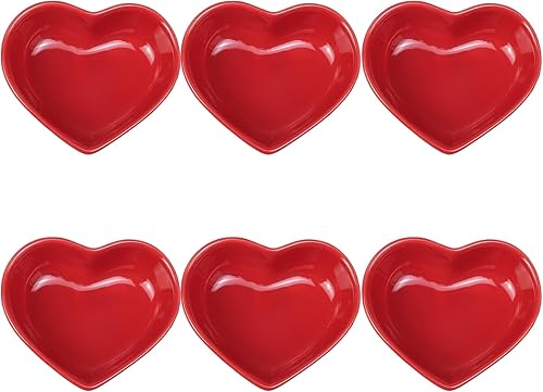 Miniatura 1 de Gaolinci Plato de cerámica multiusos en forma de corazón, platos para condimentos, cuenco de sushi, platos para aperitivos, platos para servir