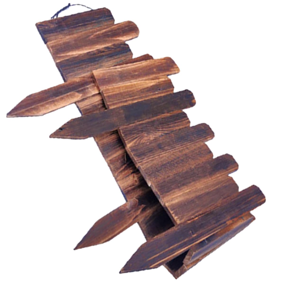 Steccato Decorazione Naturale in Legno Staccionata Antitarlo Color Caffè, Flessibile e Resistente per Protezione Massima di Piante e Prato per Aiuole da Giardino per Casa