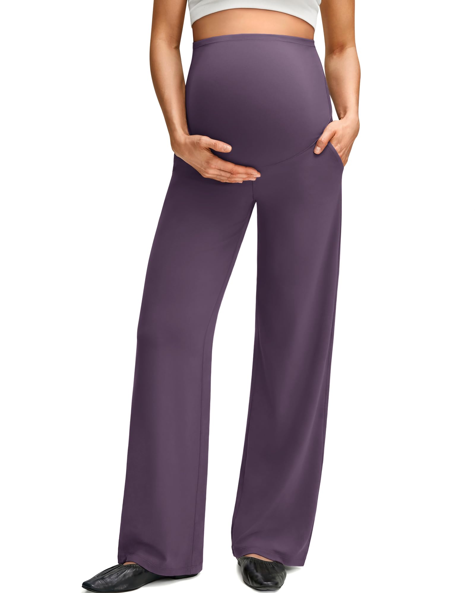 G4Free BareFeel Maternity Pants Over the Belly Pregnancy Trousers for Work